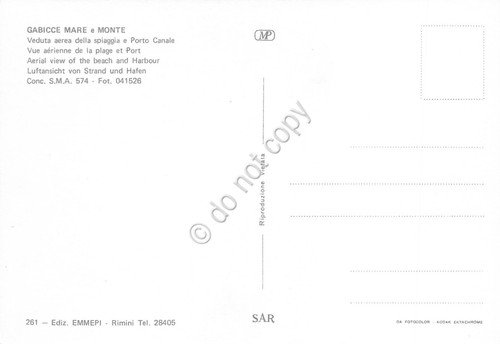 Cartolina Gabicce Mare e Monte Panorama aereo spiaggia città porto | Immagine Gallery 2