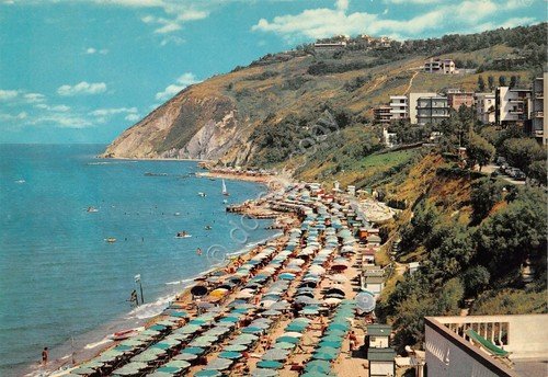 Cartolina Gabicce Mare spiaggia stabilimento case anni '60 | Immagine principale
