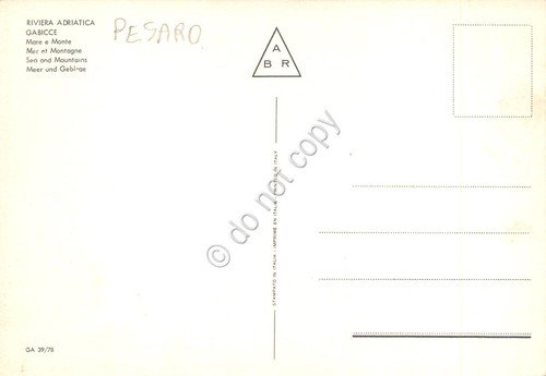 Cartolina Gabicce Mare spiaggia stabilimento case anni '60 | Immagine Gallery 2
