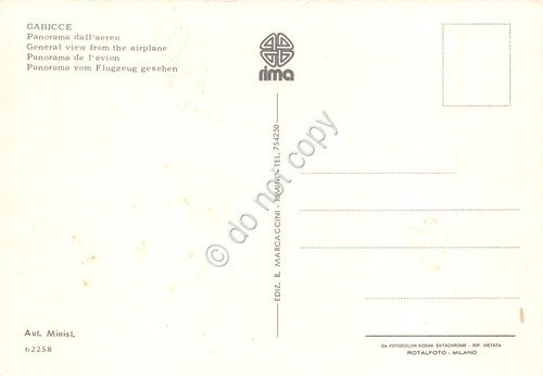 Cartolina Gabicce Panorama costa e entroterra aereo anni '70 | Immagine Gallery 2