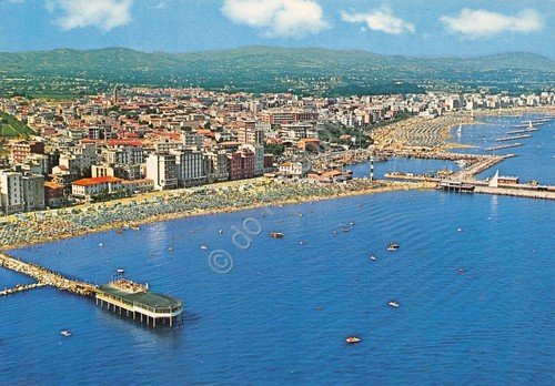 Cartolina Gabicce Panorama dal mare anni '70