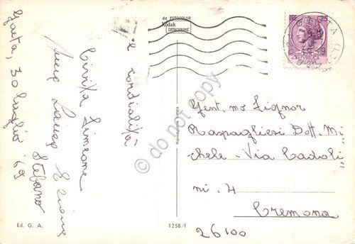 Cartolina Gaeta 4 vedute 1969 (Napoli)