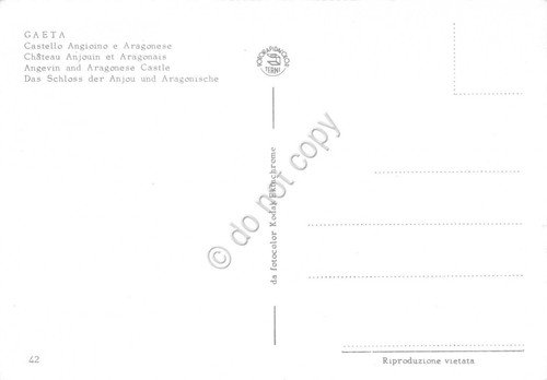 Cartolina Gaeta Castello Angioino e Aragonese (Latina) | Immagine Gallery 2