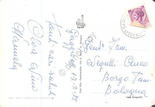 Cartolina Gaggio Montano Panorama e Rupe Notturno 1972 | Immagine Gallery 2