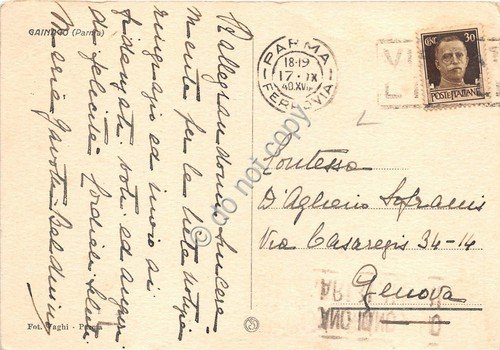Cartolina Gainago Giardino 1940