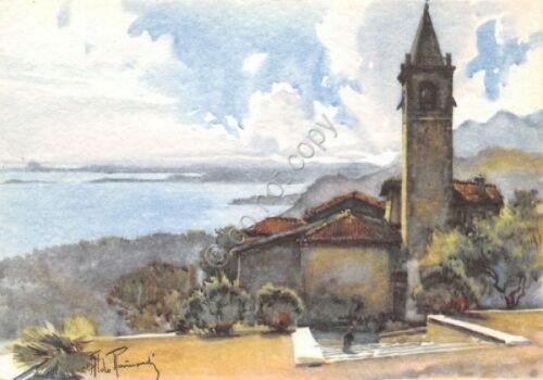 Cartolina Gajno Lago di Garda Illustrata Raimondi