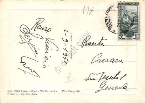 Cartolina Gallarate Piazza Risorgimento animata 1951 macchie | Immagine Gallery 2