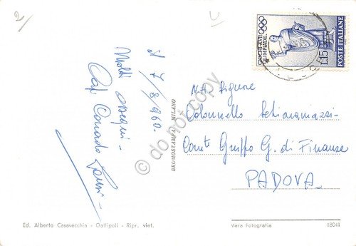 Cartolina Gallipoli Porto barche pescatori Ristorante Marechiaro 1960 | Immagine Gallery 2