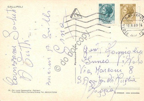 Cartolina Gallipoli saluti da vedutine (Altre tematiche) | Immagine Gallery 2