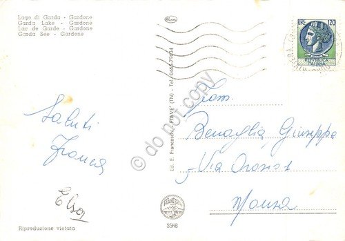 Cartolina Gardone porticciolo barche bar (Brescia) | Immagine Gallery 2