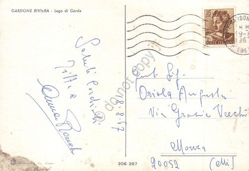 Cartolina Gardone Riviera lungolago 1967 piccole grinze | Immagine Gallery 2