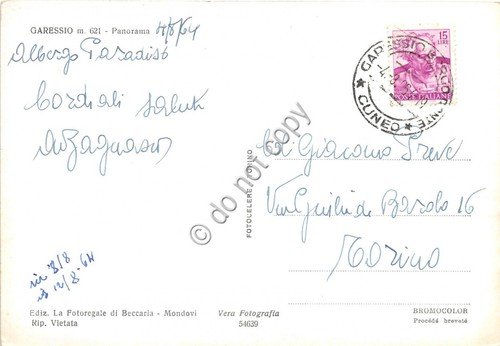 Cartolina Garessio Panorama 1964 | Immagine Gallery 2