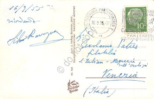 Cartolina Garmisch Partenkirchen 1955