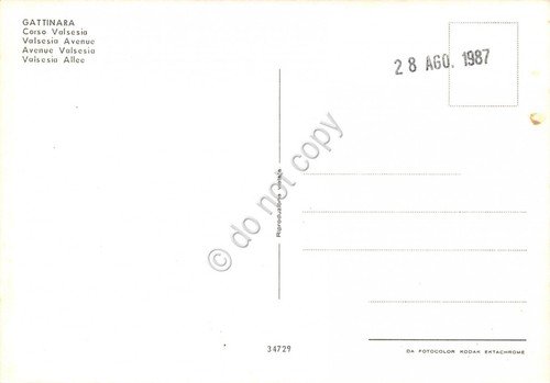 Cartolina Gattinara Corso Valsesia | Immagine Gallery 2