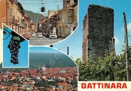 Cartolina Gattinara vedute 1985 (Vercelli) | Immagine principale
