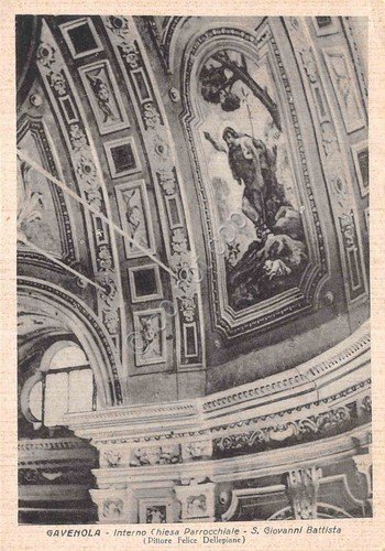 Cartolina Gavenola Chiesa Parrocchiale interno S. Giovanni Battista