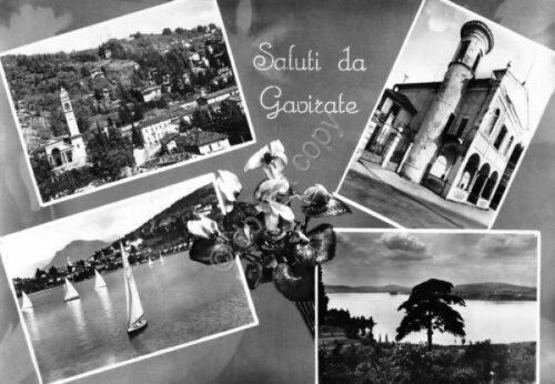 Cartolina Gavirate vedute varie 1960 | Immagine principale