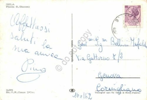 Cartolina Gela Piazza San Giacomo