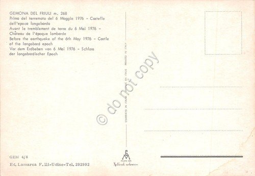 Cartolina Gemona del Friuli Prima del terremoto del 1976 - …