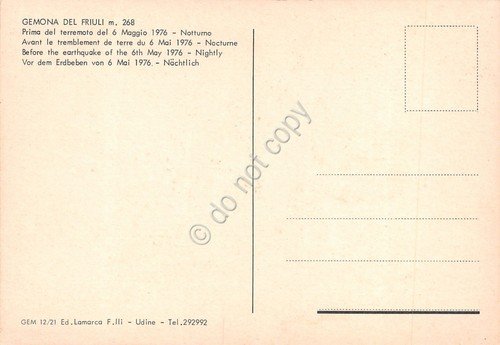 Cartolina Gemona del Friuli Prima del terremoto del 1976 - …
