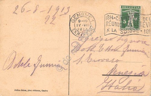 Cartolina Geneve Place des Alpes 1913 timbro Centenario Reunion Geneve … | Immagine Gallery 2
