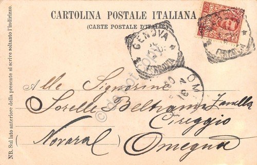 Cartolina Genova Bacini di Ormeggio da Villa Mylius 1900 circa | Immagine Gallery 2