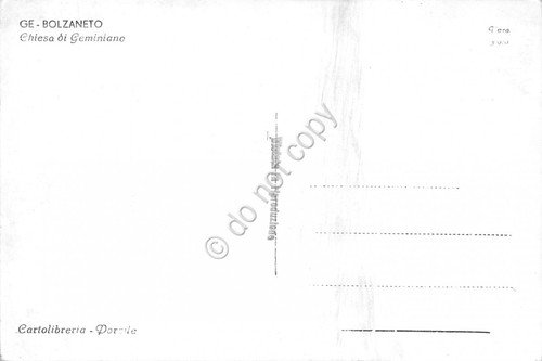 Cartolina Genova Bolzaneto Geminiano Chiesa