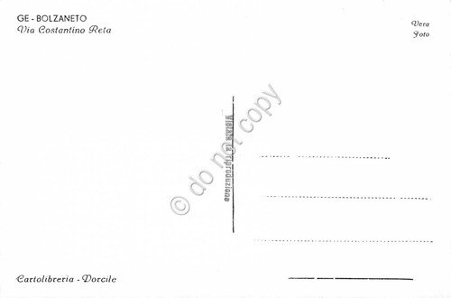 Cartolina Genova Bolzaneto Via Costantino Reta