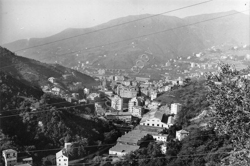 Cartolina Genova Bolzaneto Via Geminiano Panorama parziale Bolzaneto