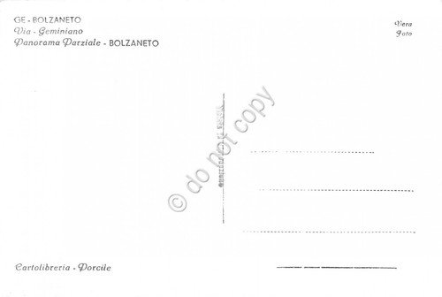 Cartolina Genova Bolzaneto Via Geminiano Panorama parziale Bolzaneto | Immagine Gallery 2
