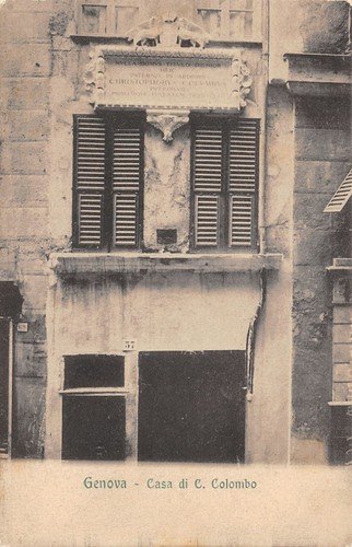 Cartolina Genova Casa di C. Colombo Ed. Modiano | Immagine principale