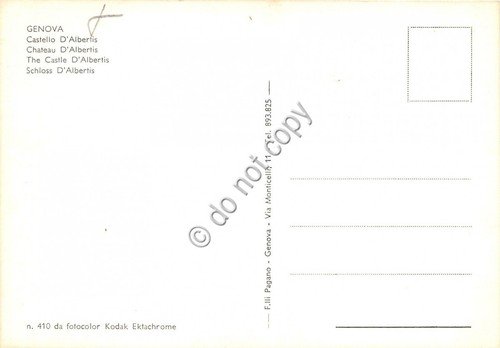 Cartolina Genova Castello D'Albertis