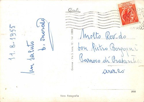 Cartolina Genova Cimitero di Staglieno La Fede e il Pantheon …