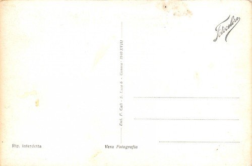 Cartolina Genova Cimitero di Staglieno Monumento Campodonico Orengo anni '40