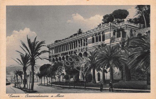 Cartolina Genova Circonvalazione a mare animata Ed. Scrocchi
