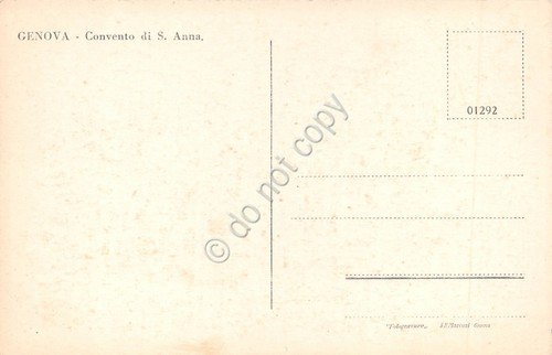 Cartolina Genova Convento S. Anna Pozzo cortile interno Frate animata | Immagine Gallery 2