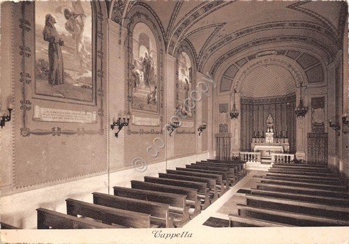 Cartolina Genova Convitto Nazionale Colombo Cappella Interno 1949