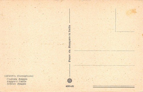 Cartolina Genova Cornigliano Castello Raggio | Immagine Gallery 2