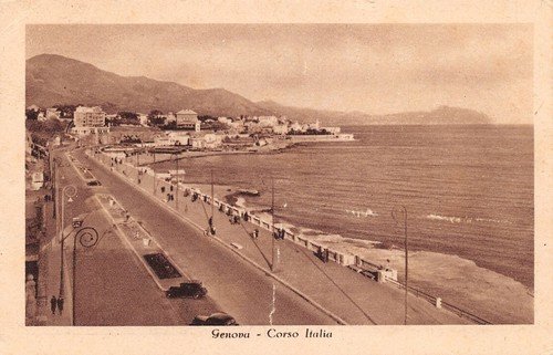 Cartolina Genova Corso Italia | Immagine Gallery 1