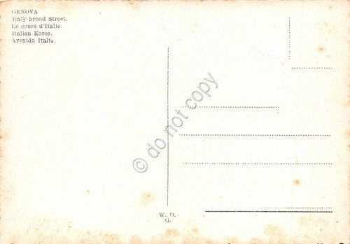 Cartolina Genova Corso Italia auto d'epoca | Immagine Gallery 2