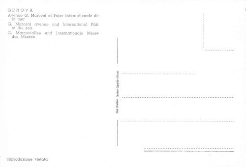 Cartolina Genova Corso Marconi Fiera Internazionale del mare | Immagine Gallery 2