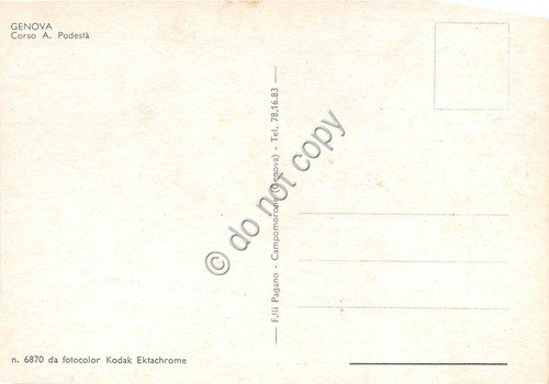 Cartolina Genova Corso Podestà
