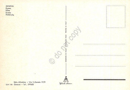 Cartolina Genova Duomo
