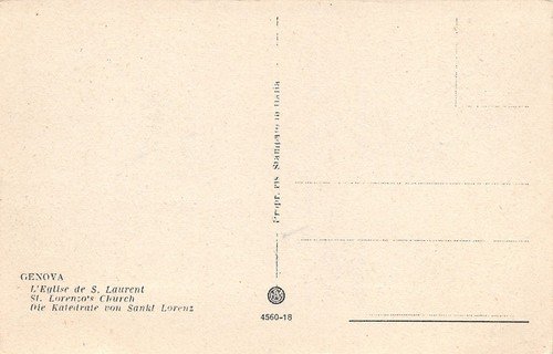 Cartolina Genova Duomo San Lorenzo