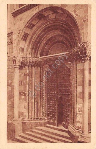 Cartolina Genova Duomo Serie 1 Porta fianco sinistro Dalmazio Minoretti | Immagine principale