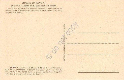 Cartolina Genova Duomo Serie 1 Porta San Giovanni Dalmazio Minoretti | Immagine Gallery 2