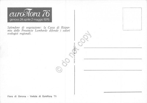Cartolina Genova Euroflora 1976 rose fiori | Immagine Gallery 2
