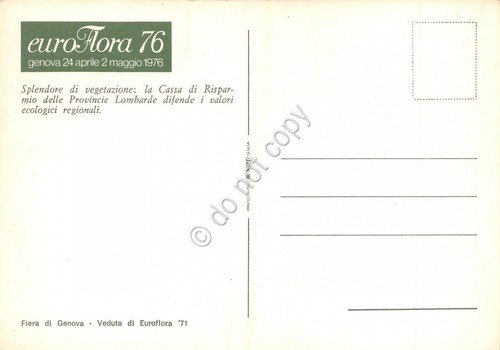 Cartolina Genova Fiera Euroflora '76 fiori piante | Immagine Gallery 2