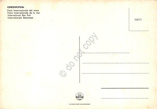Cartolina Genova Fiera internazionale del mare