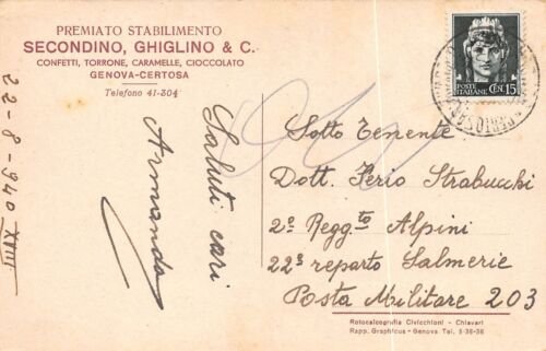 Cartolina Genova Fontana di Piazza De Ferrari animata 1940